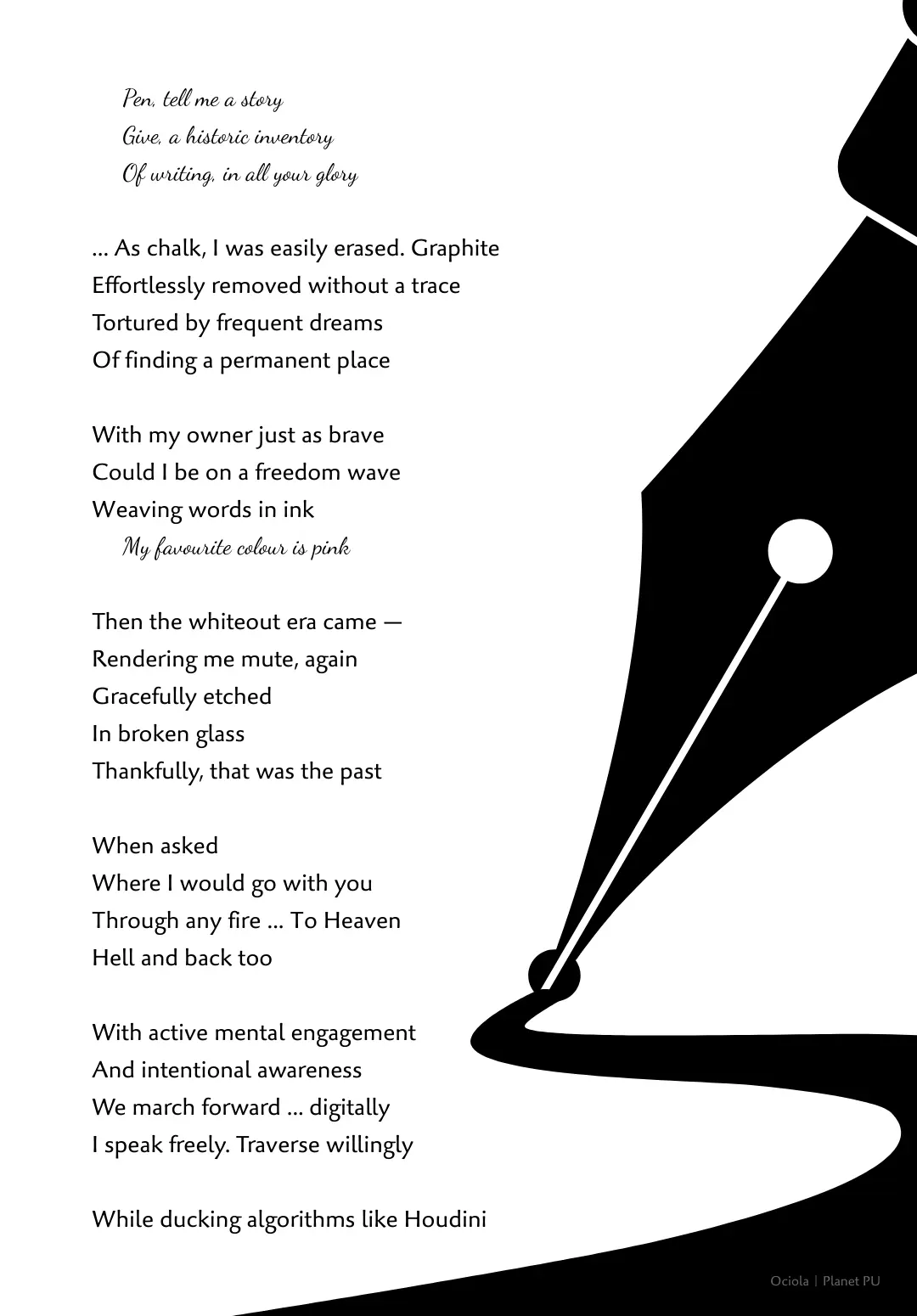 Pen, Tell Me a Story