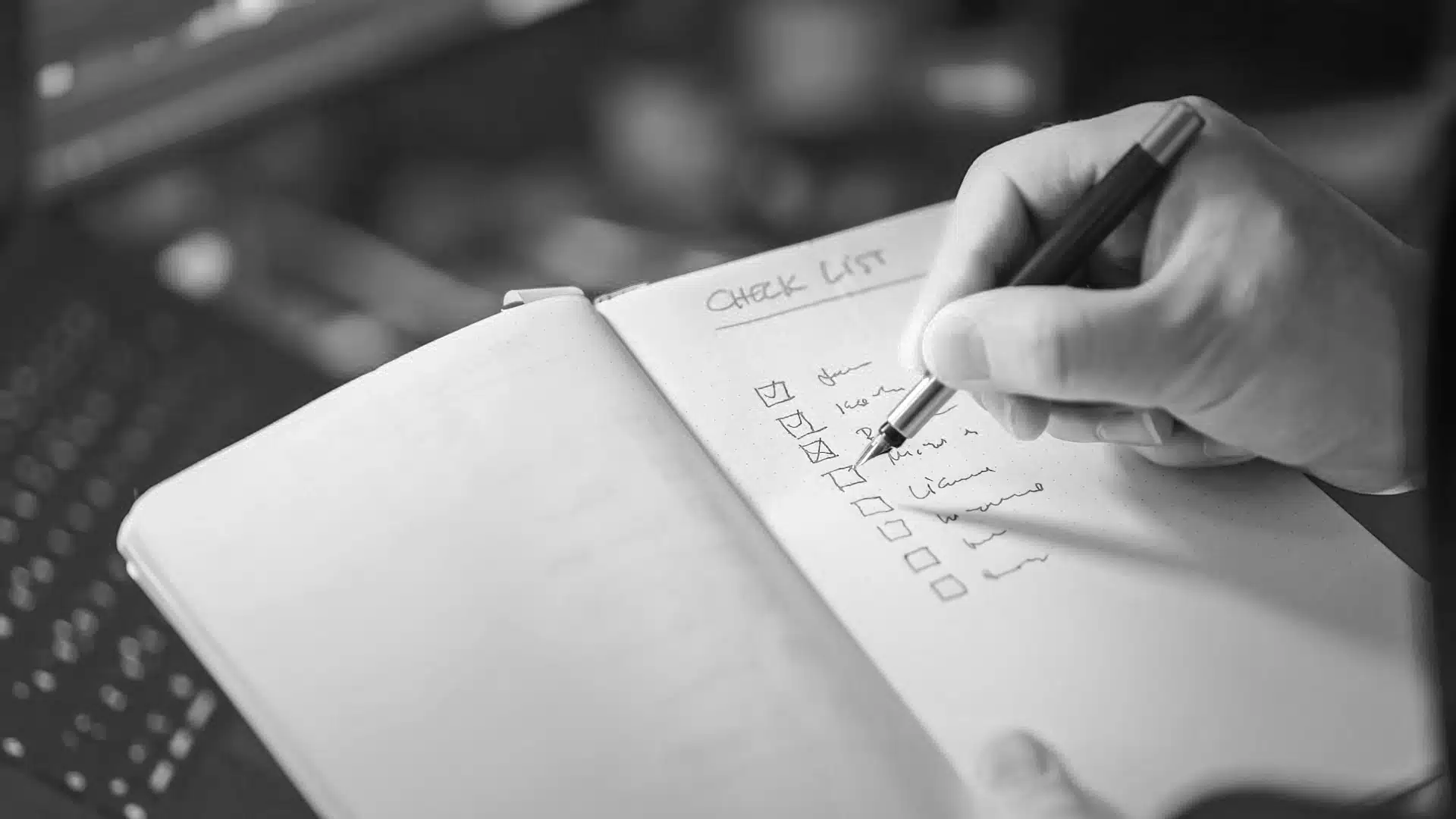 Subject to Future Review: Ociola | Planet PU Hand writing on checklist notebook